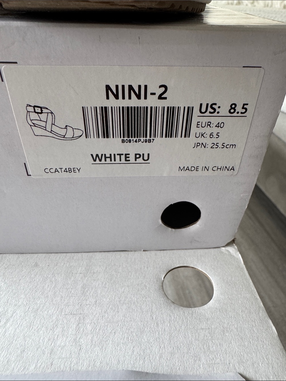 DREAM PAIRS White Strappy Open Toe Buckle Ankle Platform Wedge Sandals 8.5 - Picture 9 of 9